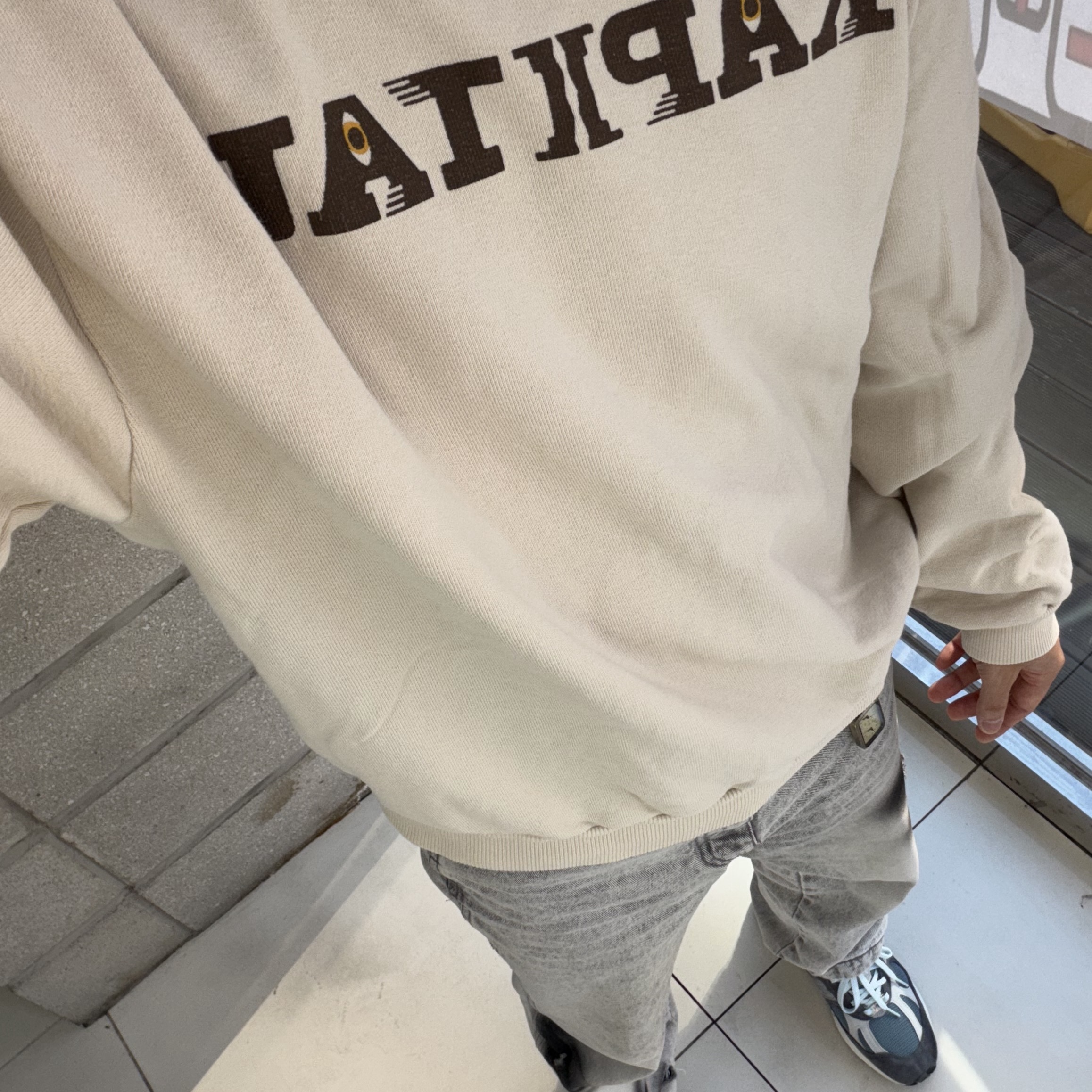 Kapital Fleece Hooded Sweatshirt Speakeasy Kapital Pt Kinari, New Balance x Kith 991v2 Made in UK Steel Blue Grey 착용 스타일