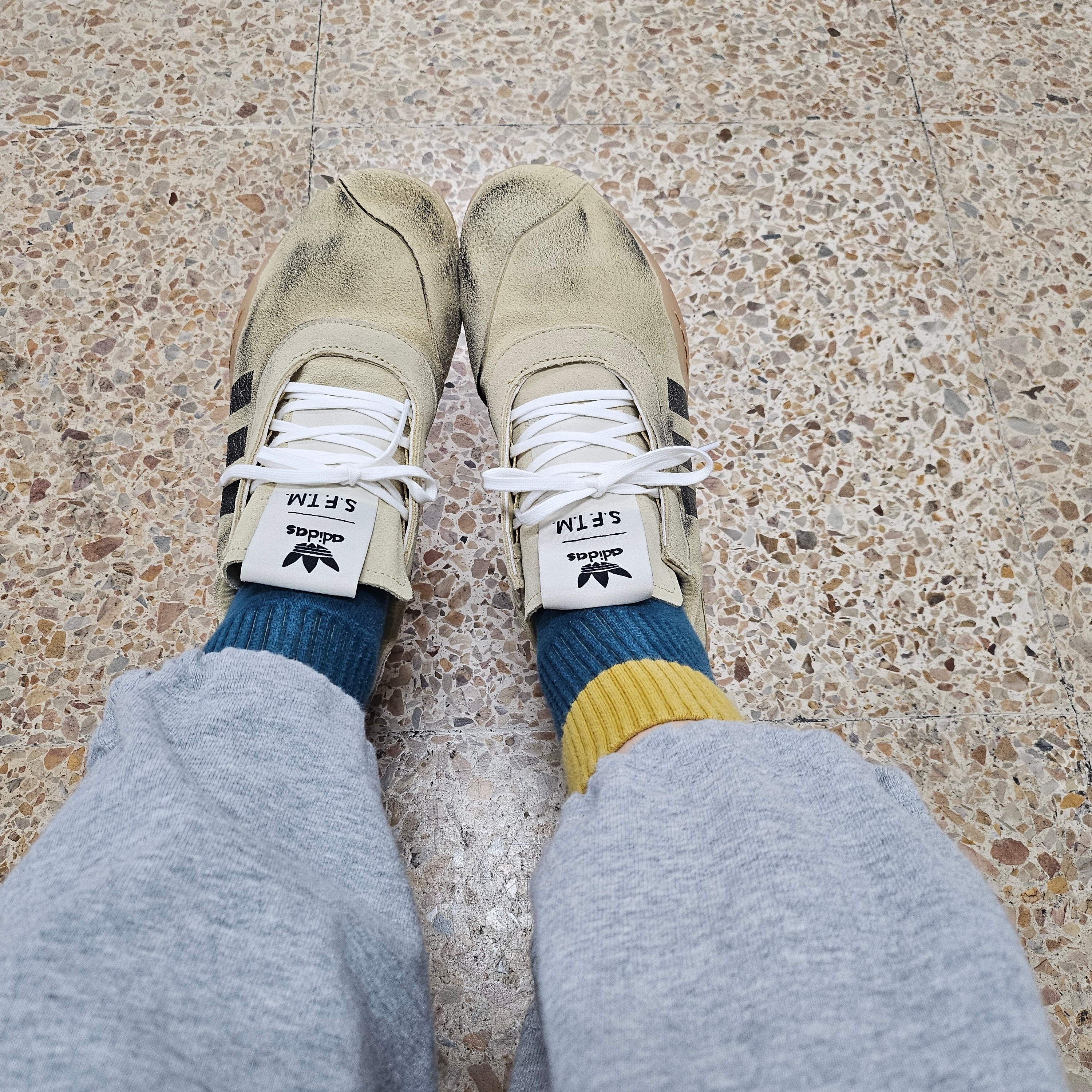 (W) Adidas x Song for the Mute Taekwondo Mei Cream White Core Black 착용 스타일