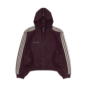 Adidas x Thug Club Teamgeist Sweat Hooded Zip Up Maroon - US Sizing