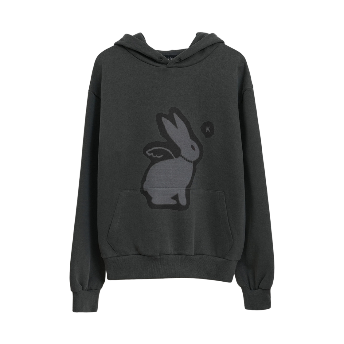 R03TP02CH Reheat Rabbit Angel Hoodie Charocal