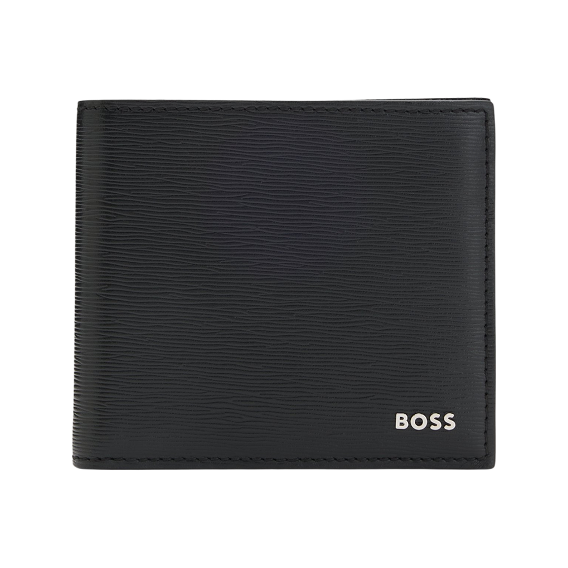 50548824-001 Hugo Boss Logo Lettering Print Leather Wallet Black