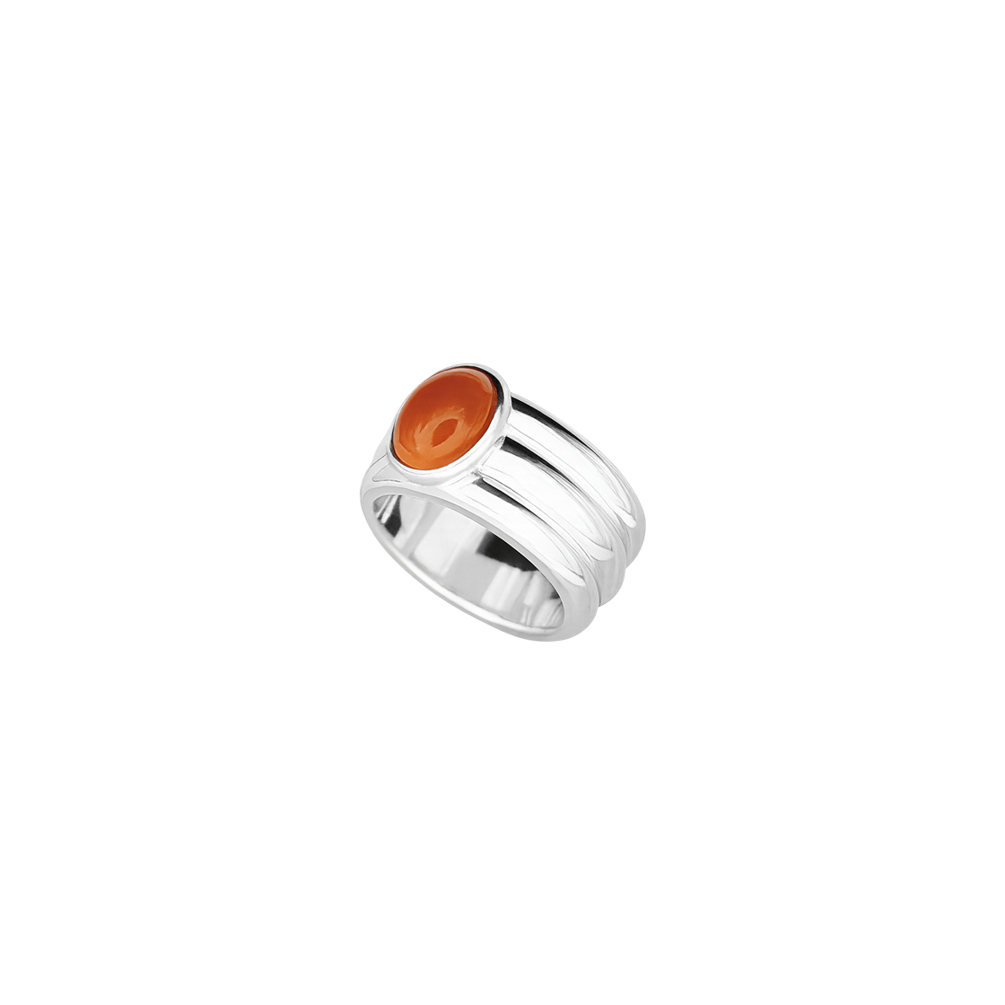RSVCR1SCR Bőr Stacked Cabochon Ring (coral)