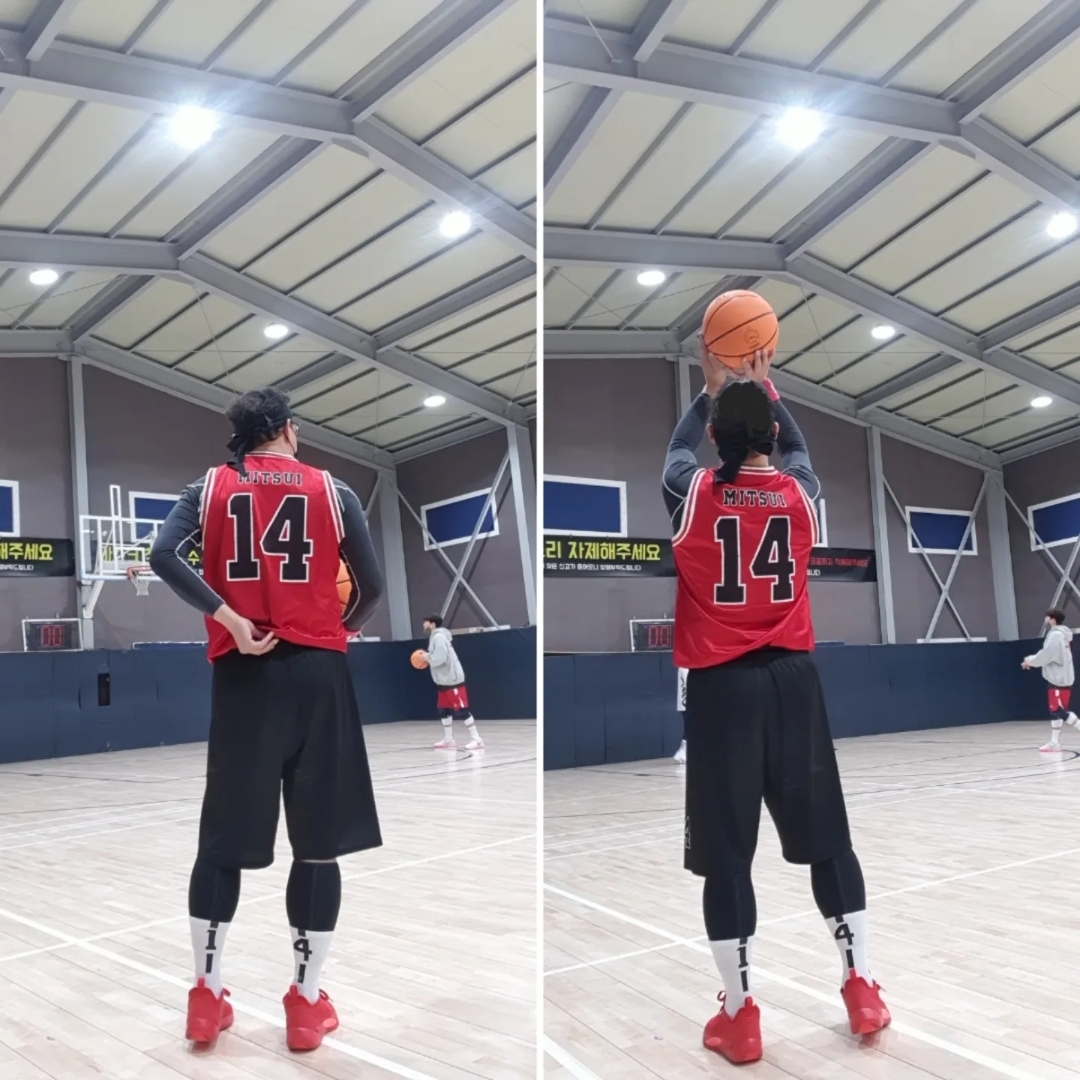 Jordan Luka 1 PF Bright Crimson 착용 스타일