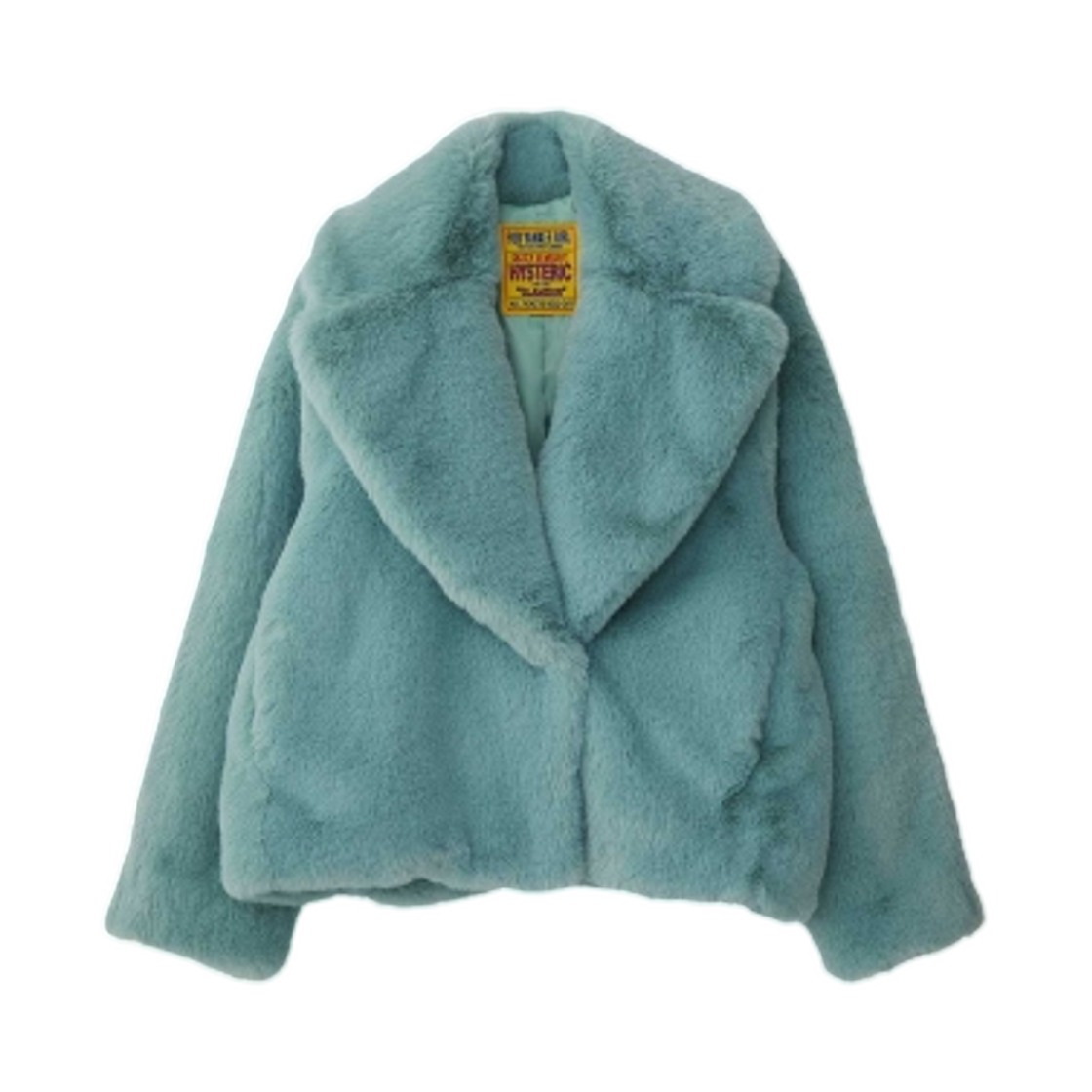 01253AB06 (W) Hysteric Glamour Fire Bear Embroidered Faux Fur Blouson Green