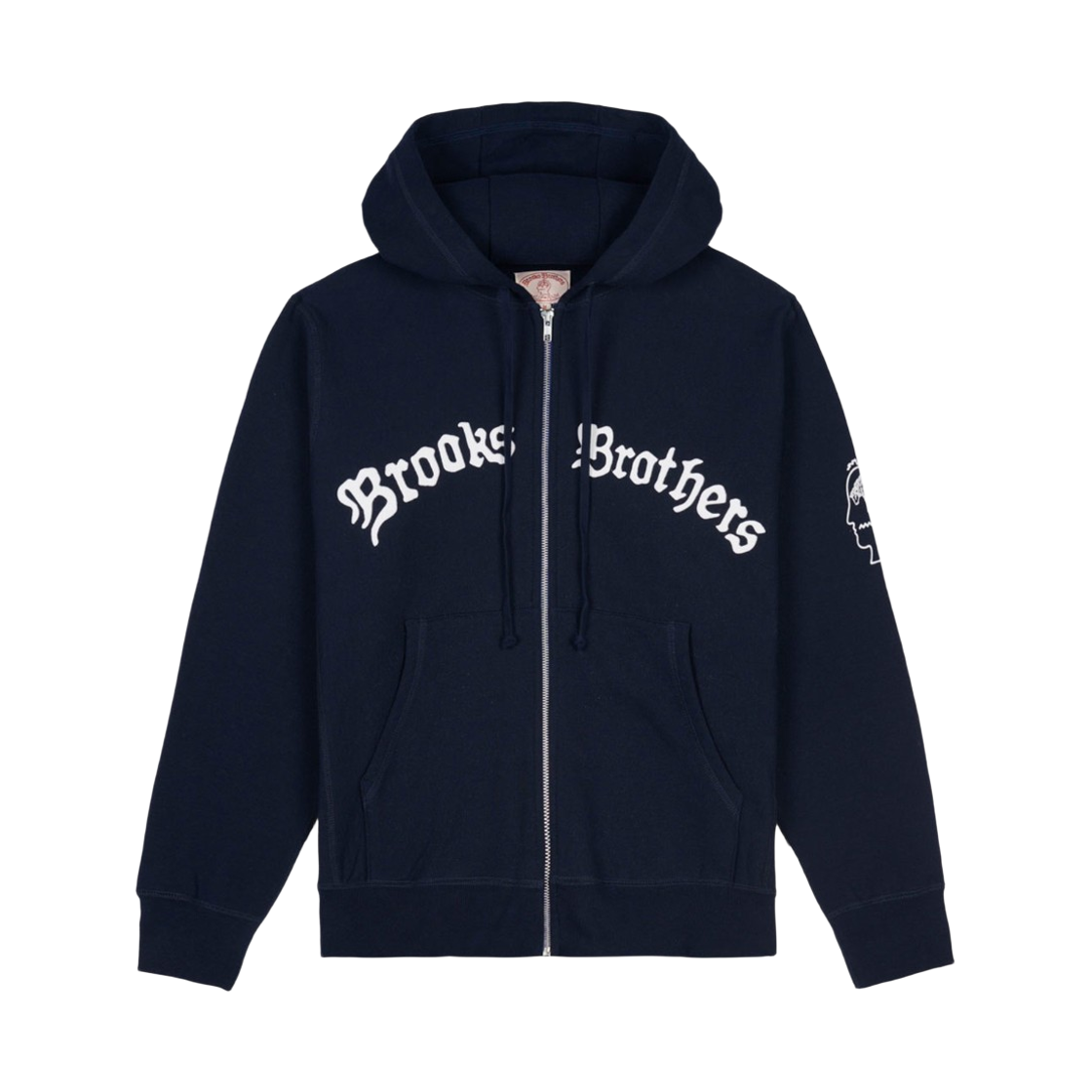 브룩스 브라더스 x 브레인 데드 캘리포니아 풀집 후드 네이비(Brooks Brothers x Brain Dead California Full-Zip Hoodie Navy)