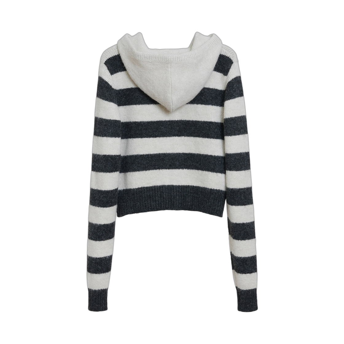 리히트 심볼 스트라이프 니트 집업 아이보리(Reheat Symbol Stripe Knit Zip-Up Ivory) - 2