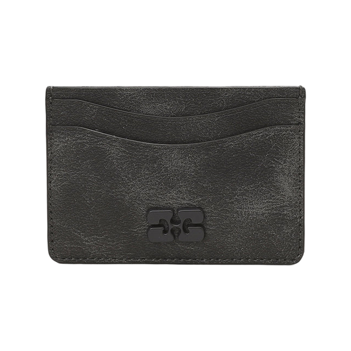 A7036-911 Ganni Bou Card Holder Ebony