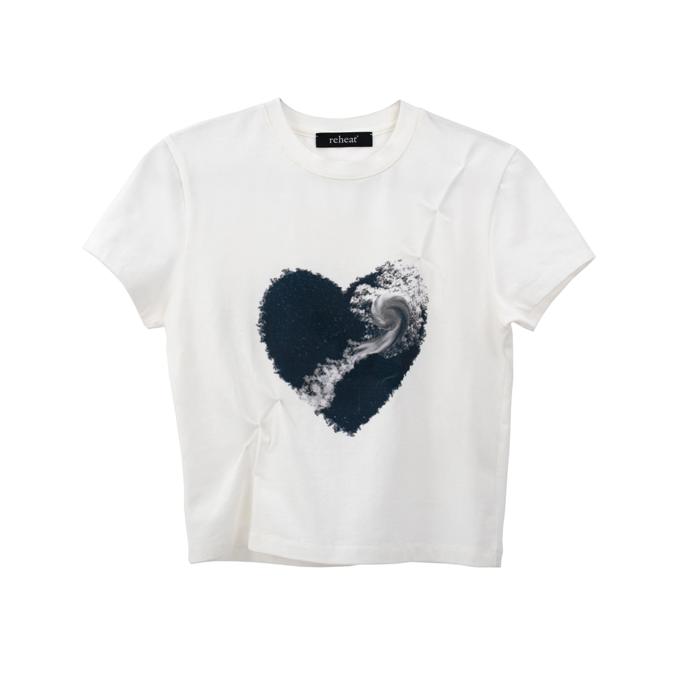 리히트 하트 클라우드 티셔츠 화이트(Reheat Heart Cloud T-Shirt White)