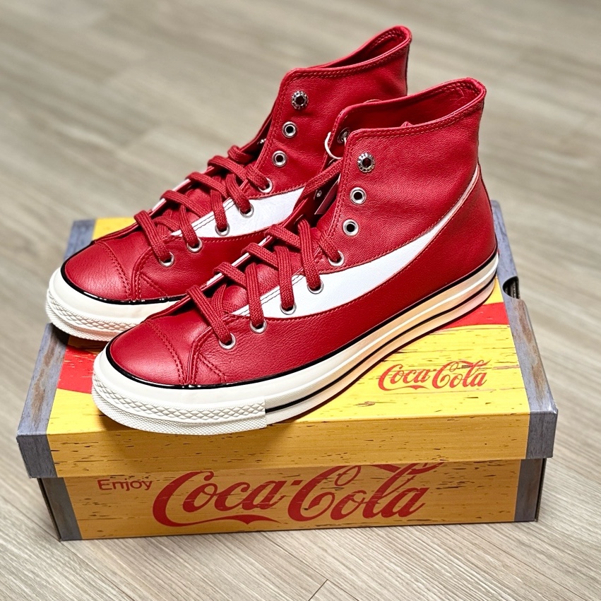 Converse x Coca-Cola Chuck 70 Hi Leather Racing Red Egret 착용 스타일 - 5