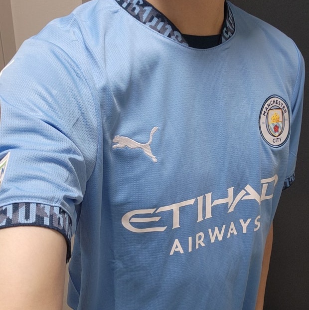 Puma Manchester City 2024/25 Home Jersey Team Light Blue (Non Marking Ver.) 착용 스타일