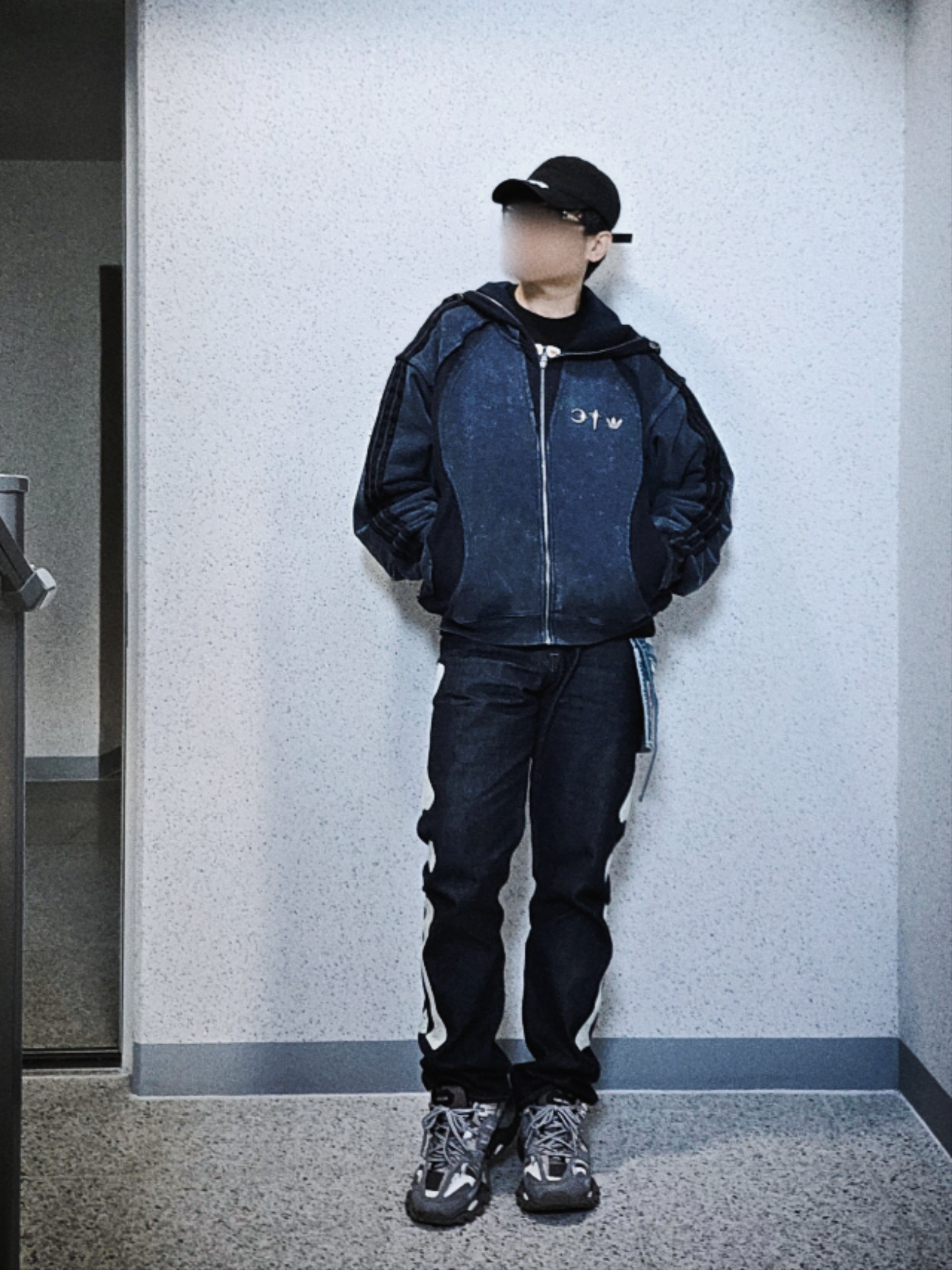 Adidas x Thug Club Teamgeist Sweat Hooded Zip Up Night Indigo - KR Sizing, Kapital 12.5 oz. Denim Mexican Tuxedo 5P Okagilly Pants Indigo 착용 스타일