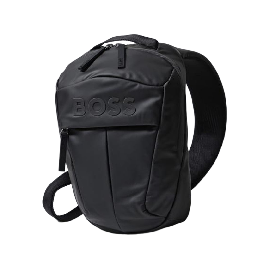 50548087-001 Hugo Boss Logo Patch Sling Bag Black