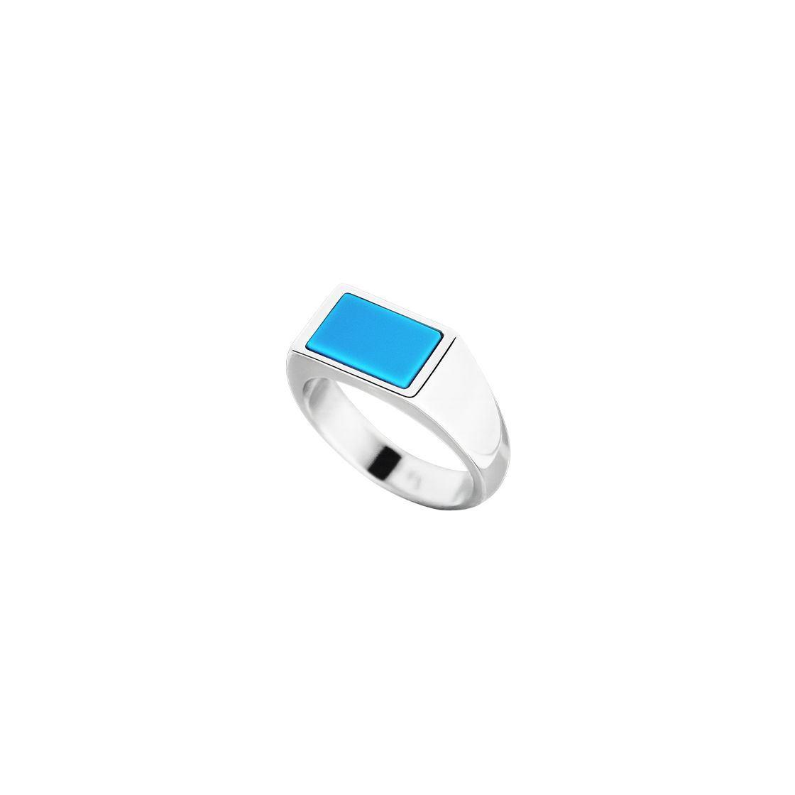 뵤르 플랫 핑키 링 터키석(Bőr Flat Pinky Ring Turquoise)