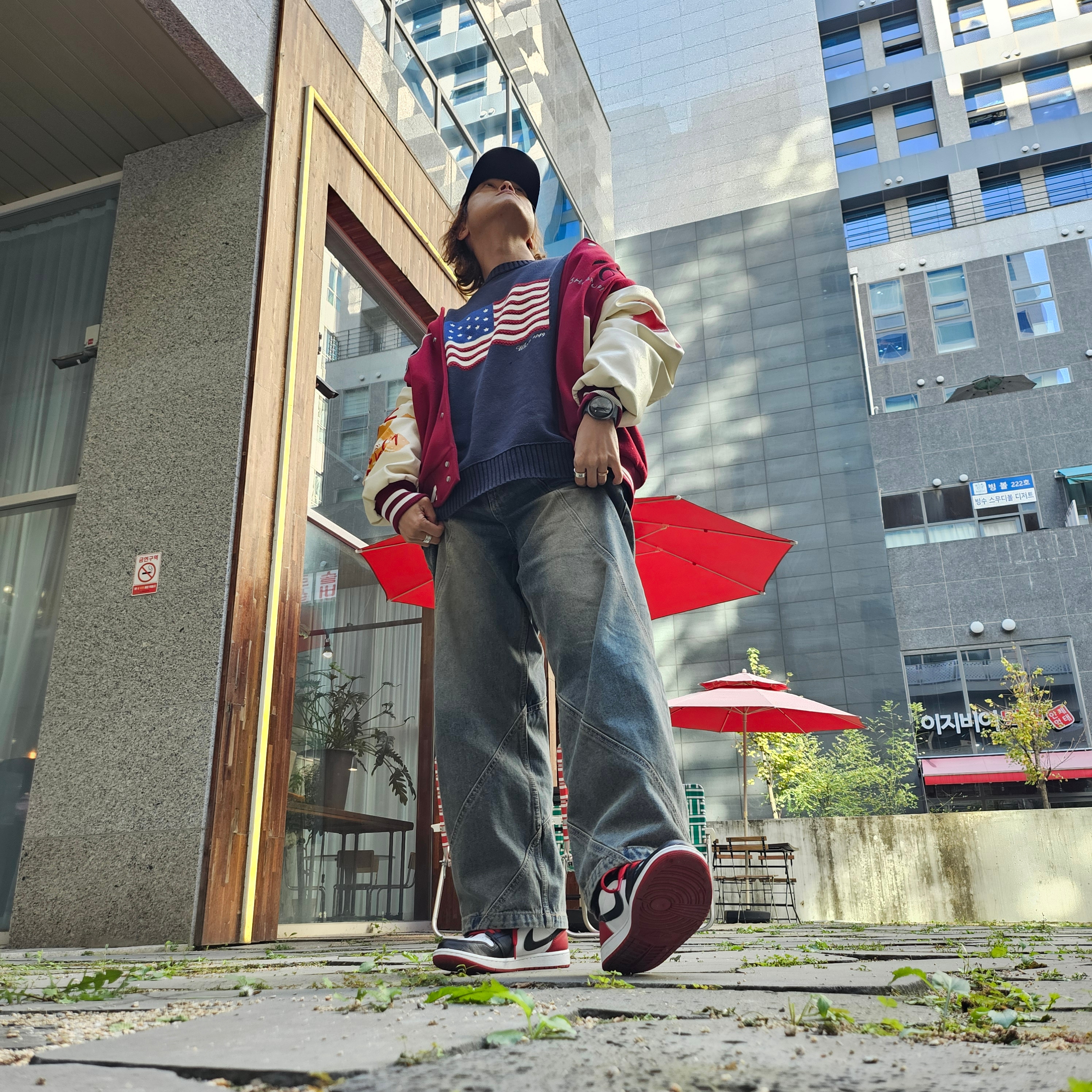 Supreme 2-Tone S Logo 6-Panel Red - 24SS, Jordan 1 Retro Low OG Black Toe 착용 스타일 - 2