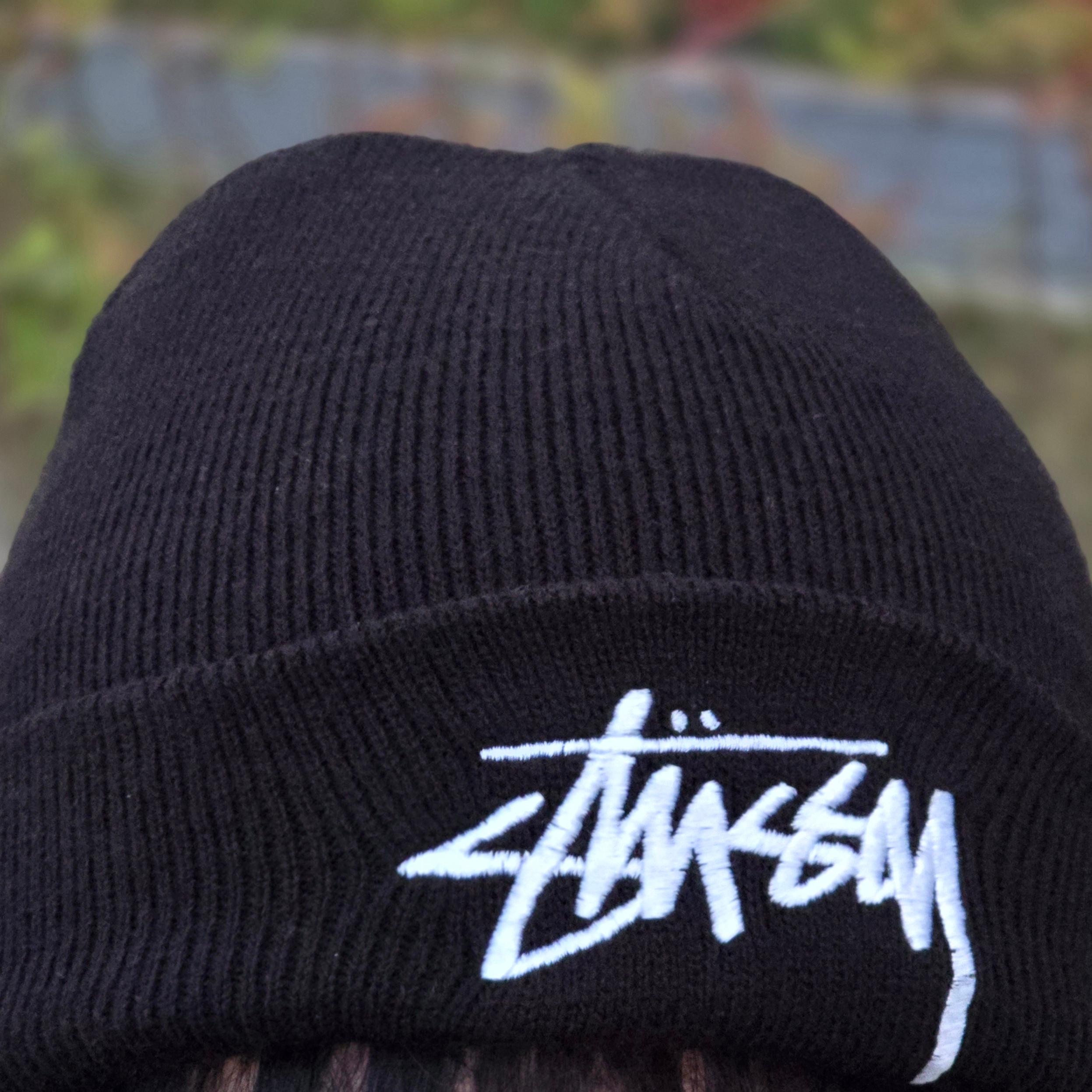 Stussy Big Stock Cuff Beanie Black 착용 스타일