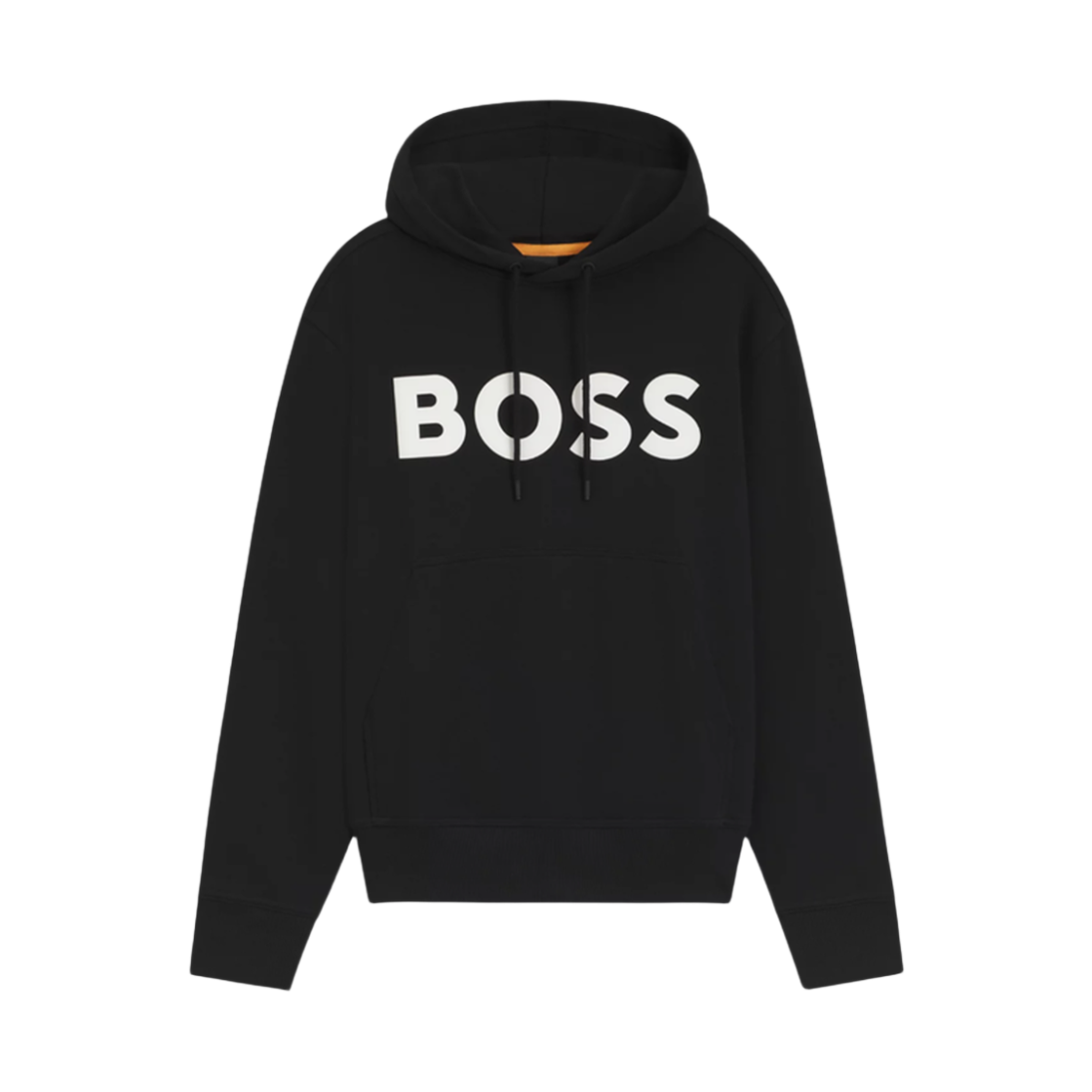 50523074-001 Hugo Boss Large Logo Cotton Terry Regular Fit Hoodie Black