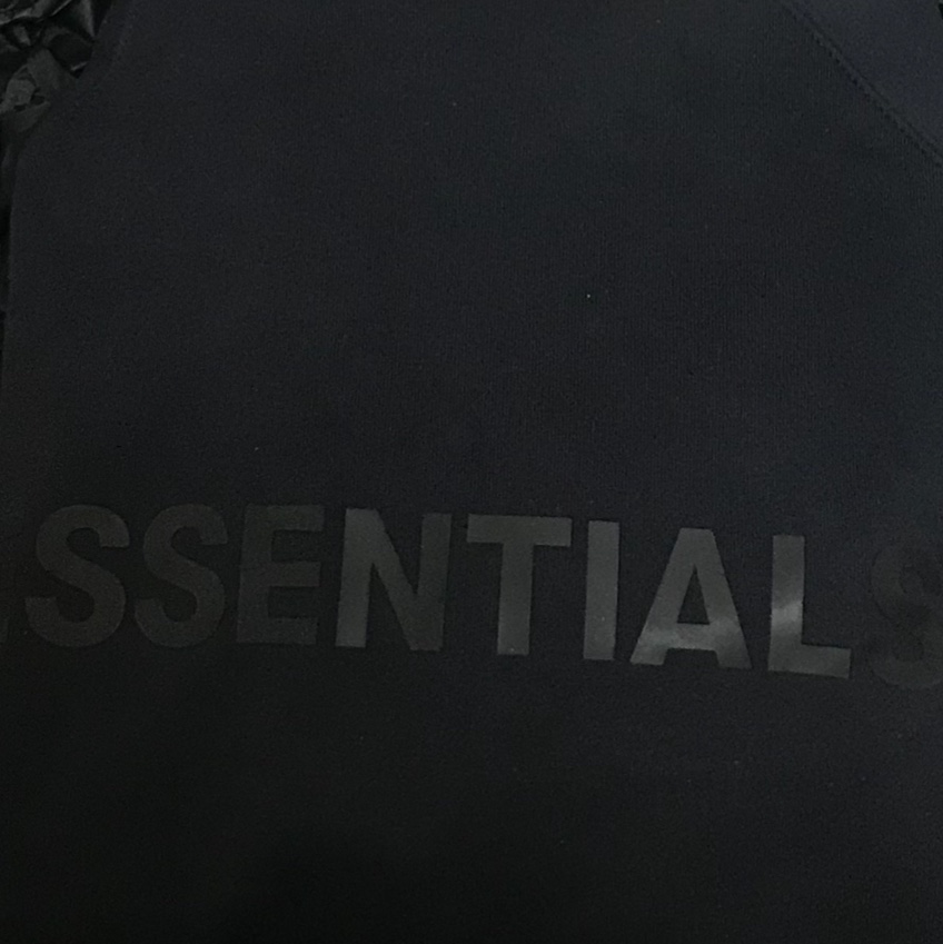 Essentials Logo Hoodie Navy/Dark Navy - Ssense Exclusive 착용 스타일