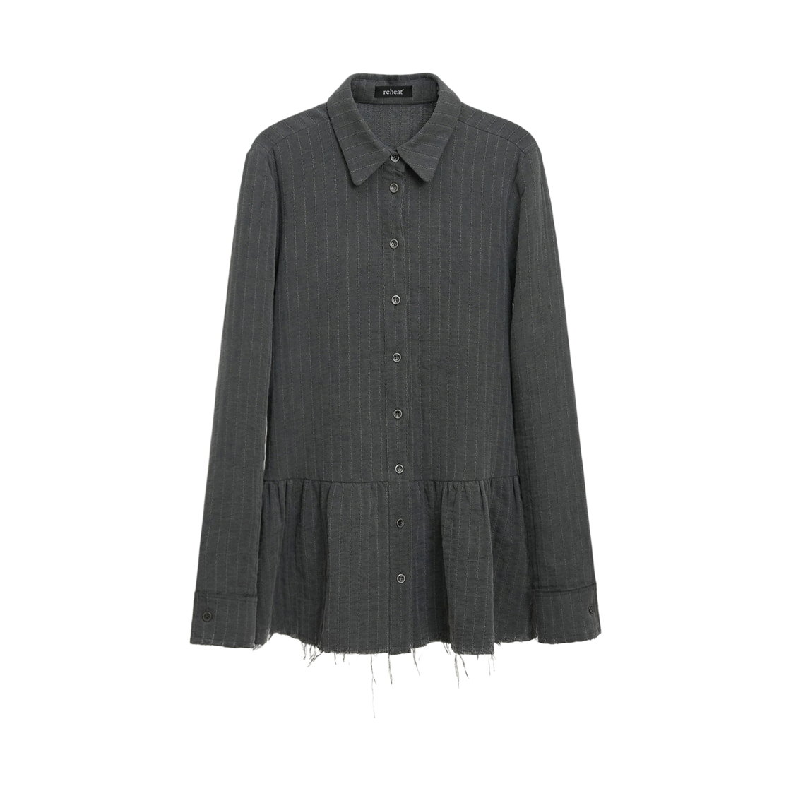 리히트 빈티지 셔링 셔츠 차콜(Reheat Vintage Shirring Shirt Charcoal)