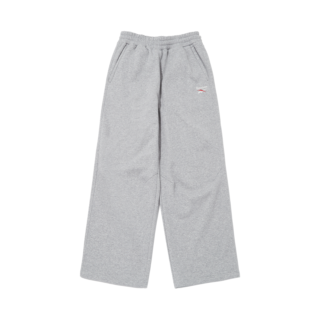 REPA5FN43G2 Reebok Wide Fit Brushed Sweatpants Melange Grey