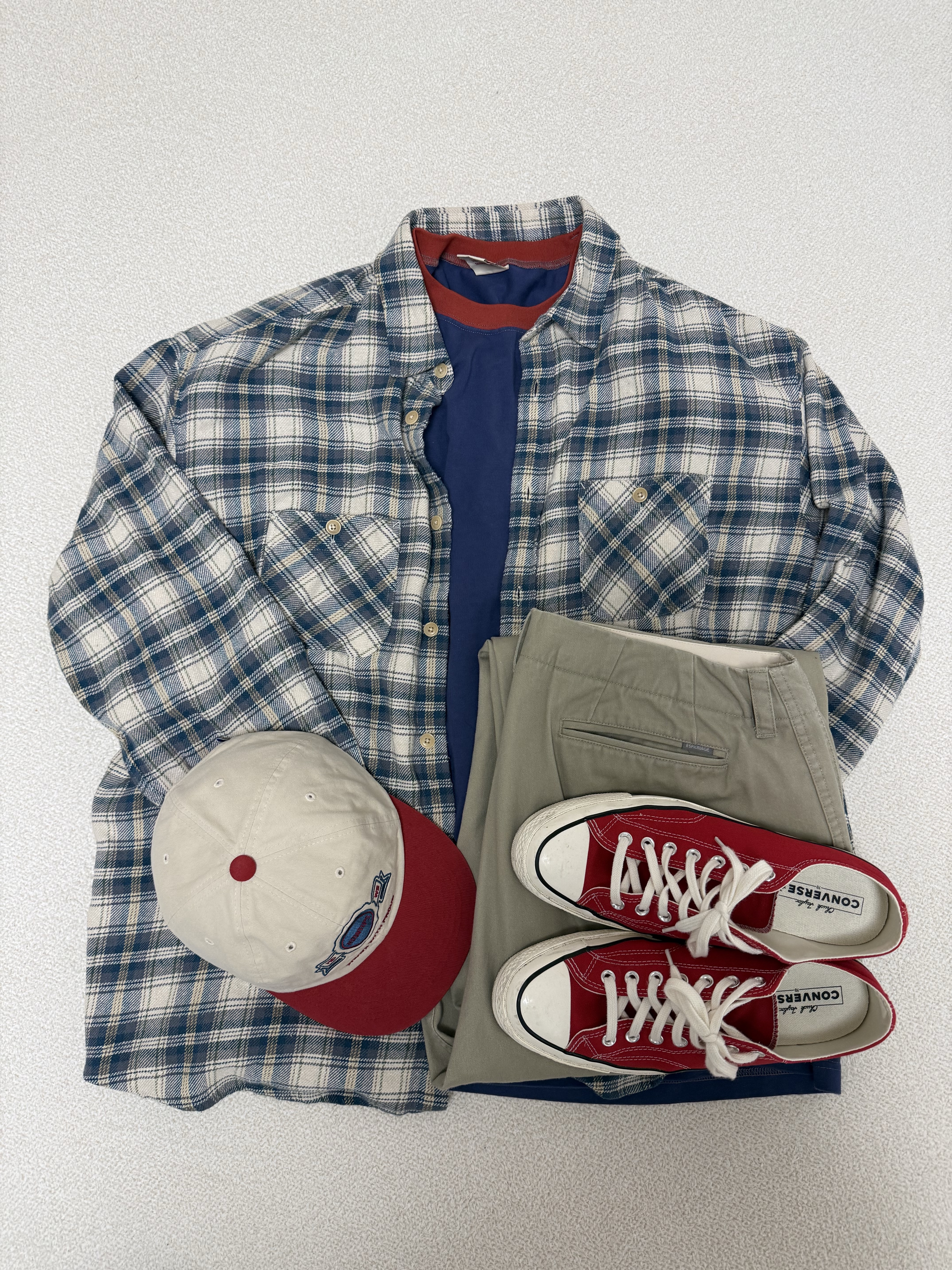 Converse Chuck 70 Ox Vintage Canvas Enamel Red 착용 스타일 - 1