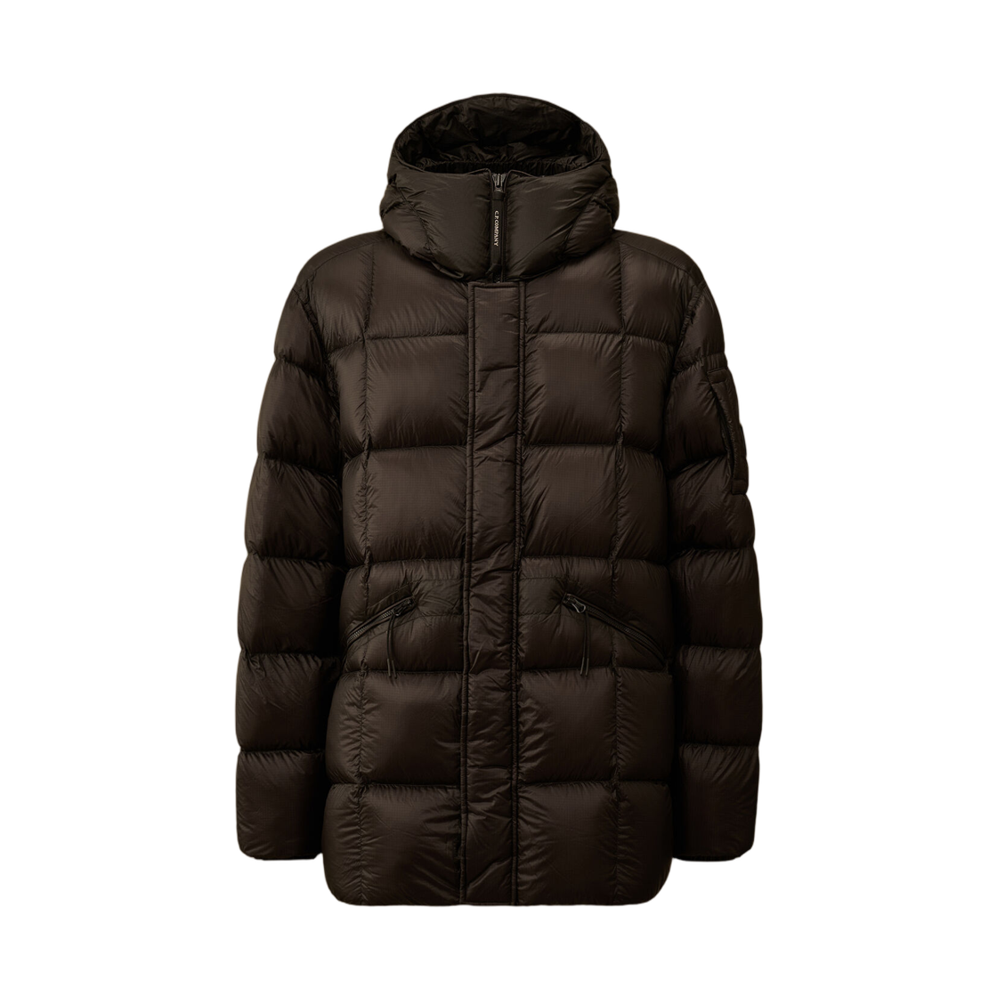 C.P. 컴퍼니 D.D. 쉘 롱 후드 다운 자켓 블랙 - 25FW(C.P. Company D.D. Shell Long Hooded Down Jacket Black - 25FW)