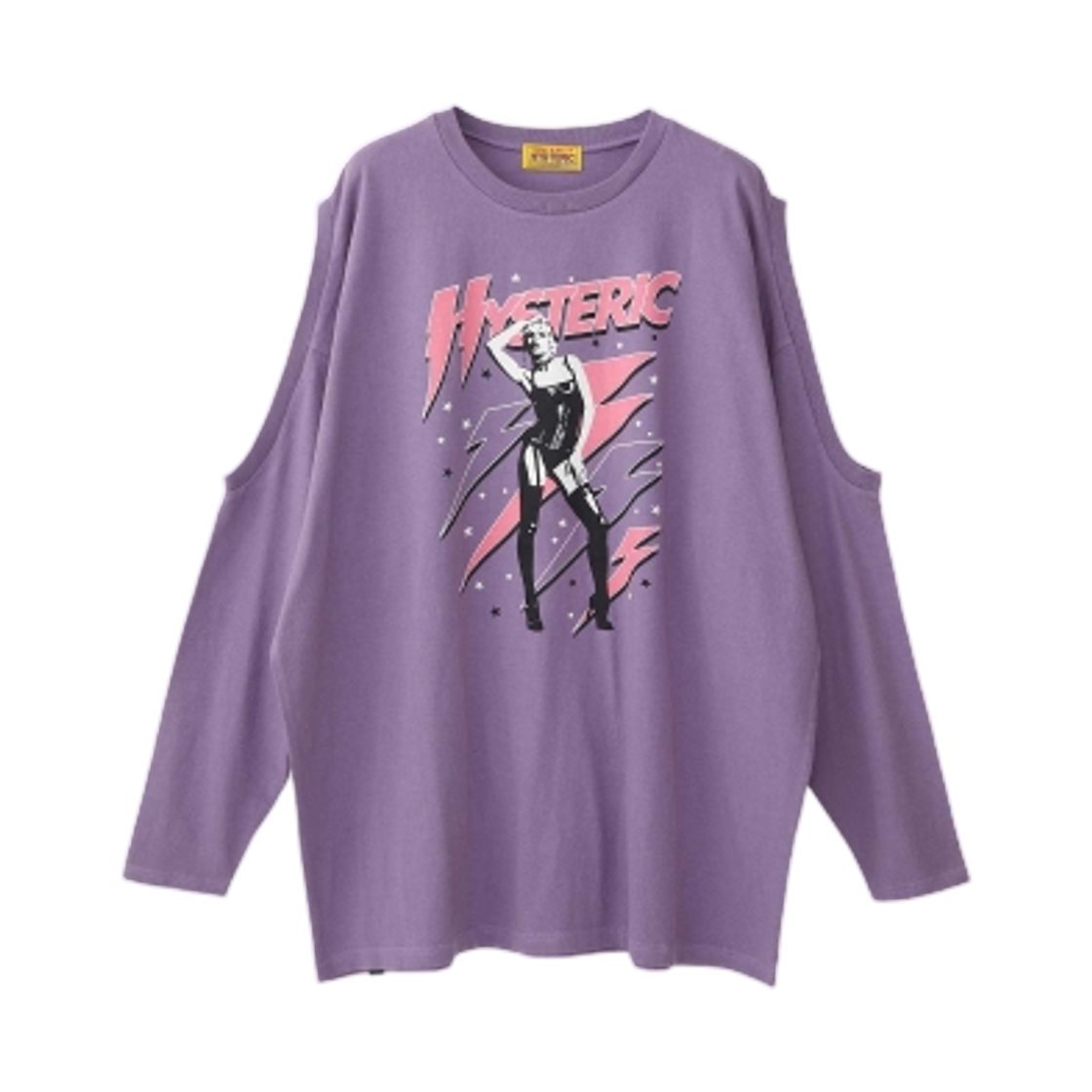 (W) 히스테릭 글래머 더 프리티스트 스타 오버사이즈 티셔츠 퍼플((W) Hysteric Glamour The Prettiest Stars Oversized T-Shirt Purple) - 1