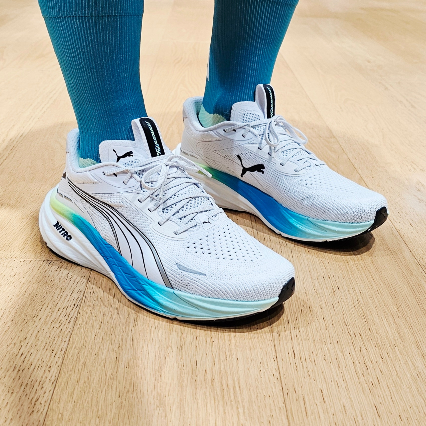 Puma Magnify Nitro 3 White Mint Melt 착용 스타일