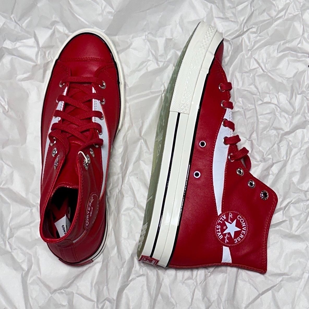 Converse x Coca-Cola Chuck 70 Hi Leather Racing Red Egret 착용 스타일 - 2