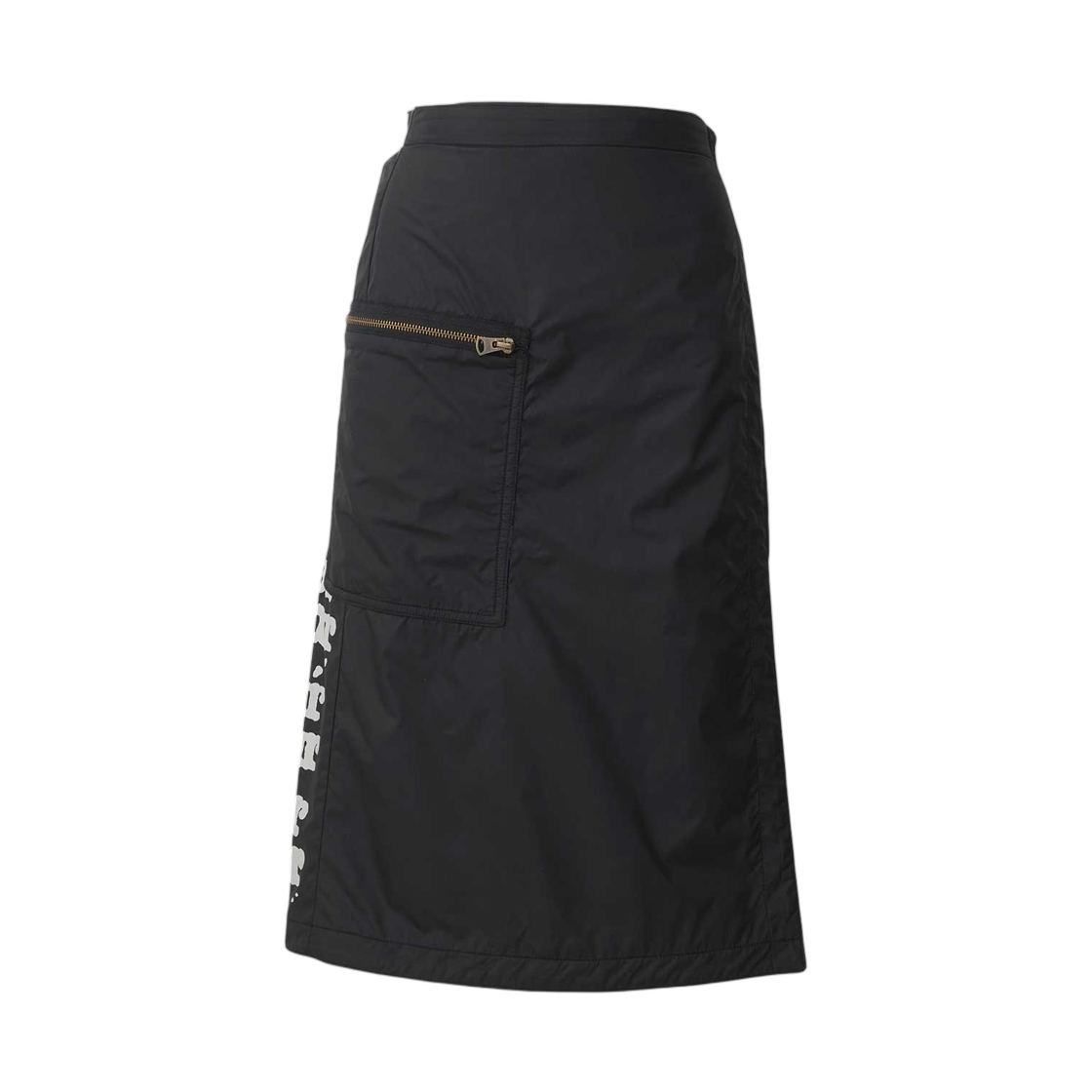 01253QG11 (W) Hysteric Glamour Typewriter Logo Wrap Skirt Black