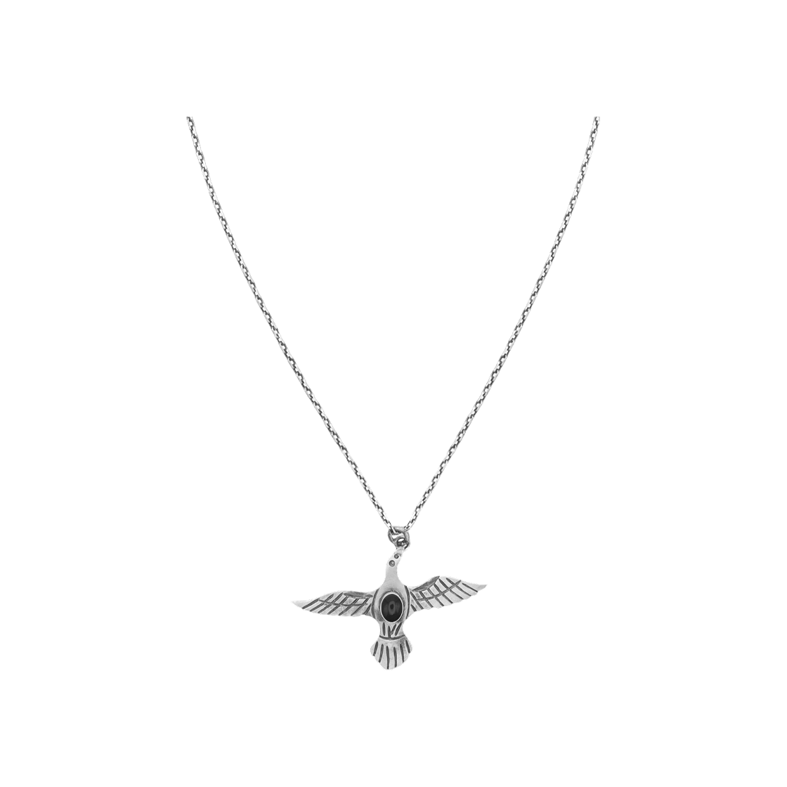 NSVON1BN Bőr Bird Necklace (onyx)