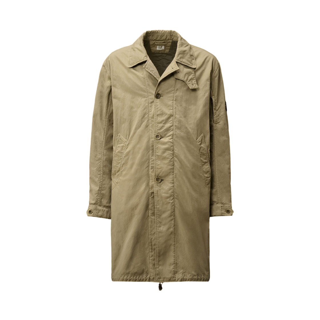 C.P. 컴퍼니 트윌 피쉬테일 패딩 코트 펀가이 그레이 - 25FW(C.P. Company Twill Fishtail Padded Coat Fungi Grey - 25FW) - 1