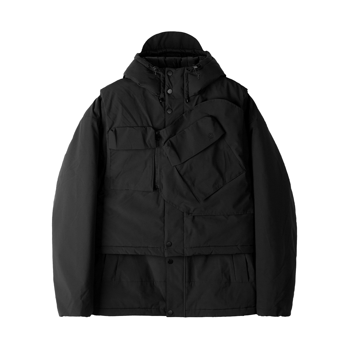 KB4JK1074MBK KALA PATTHAR KP Logo 3 In 1 Puffer Jacket Black