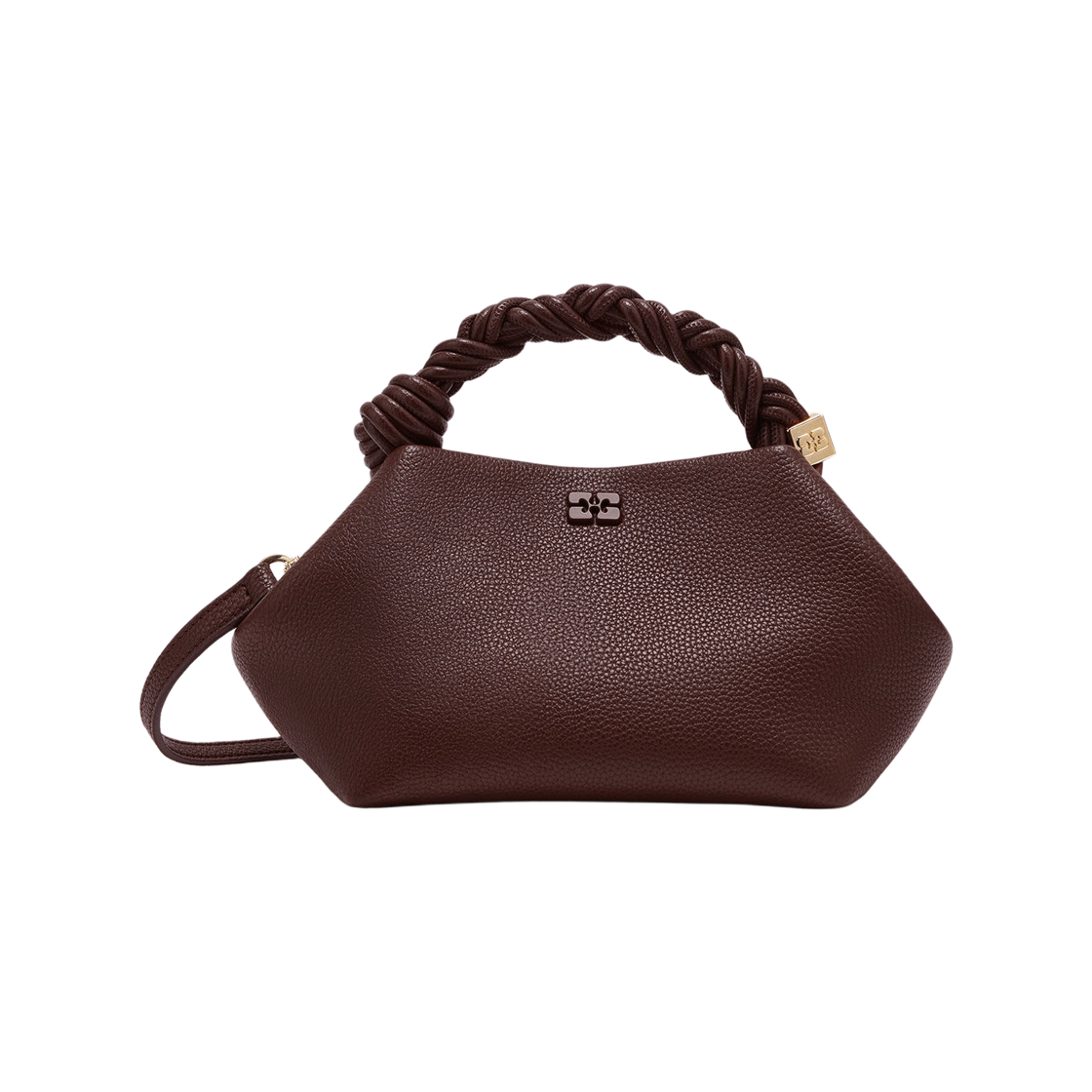 가니 그레인드 스몰 보우백 치커리 커피(Ganni Grained Small Bou Bag Chicory Coffee)