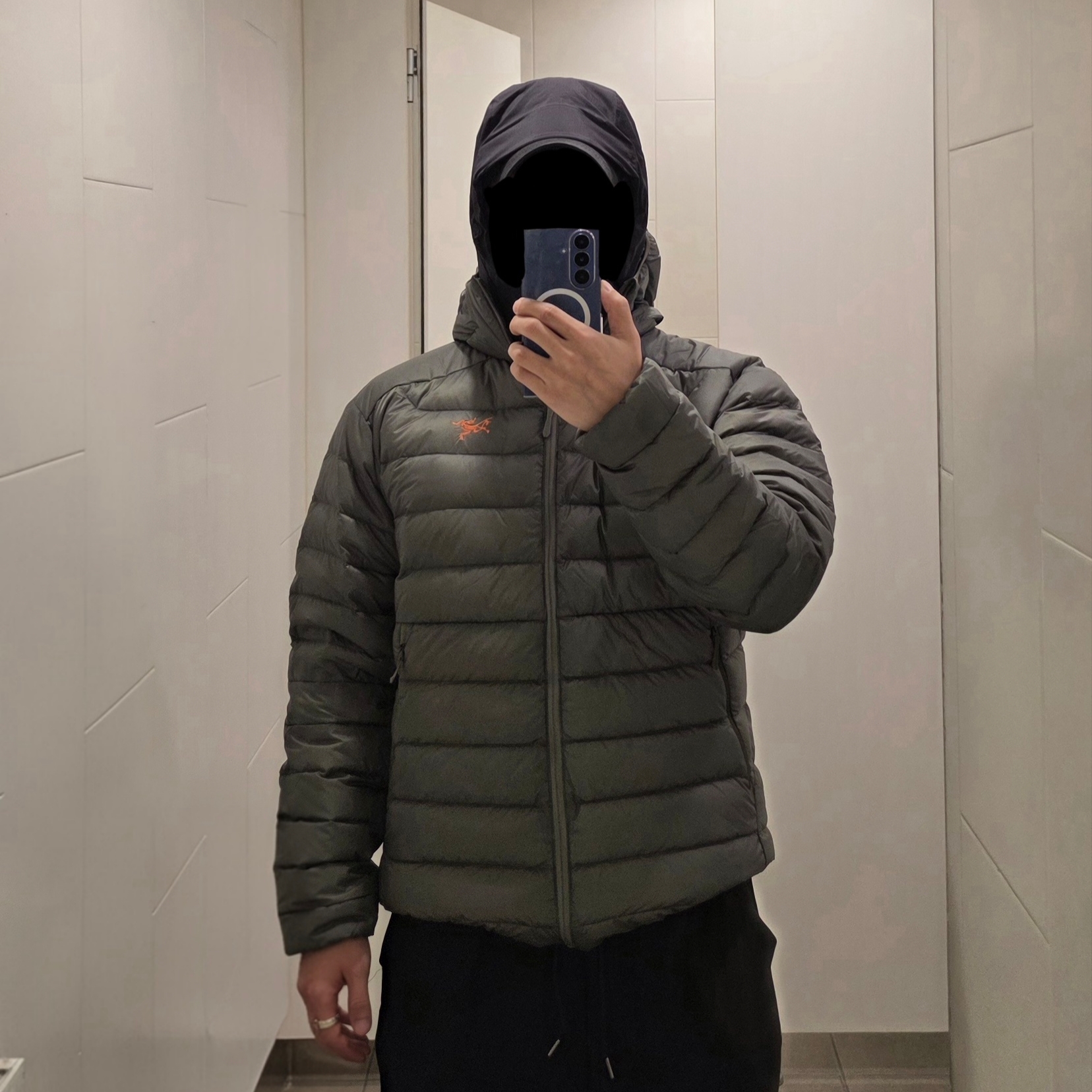 Arc'teryx Cerium Hoody Forage Verve, Arc'teryx Cerium Hoody Stone Green 착용 스타일 - 3
