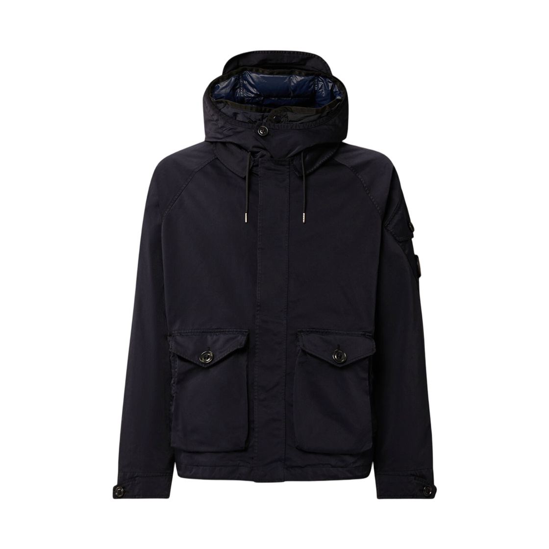 19CMOW189A110089G888 C.P. Company Micro Kei Hooded Lens Jacket Total Eclipse Blue - 25FW