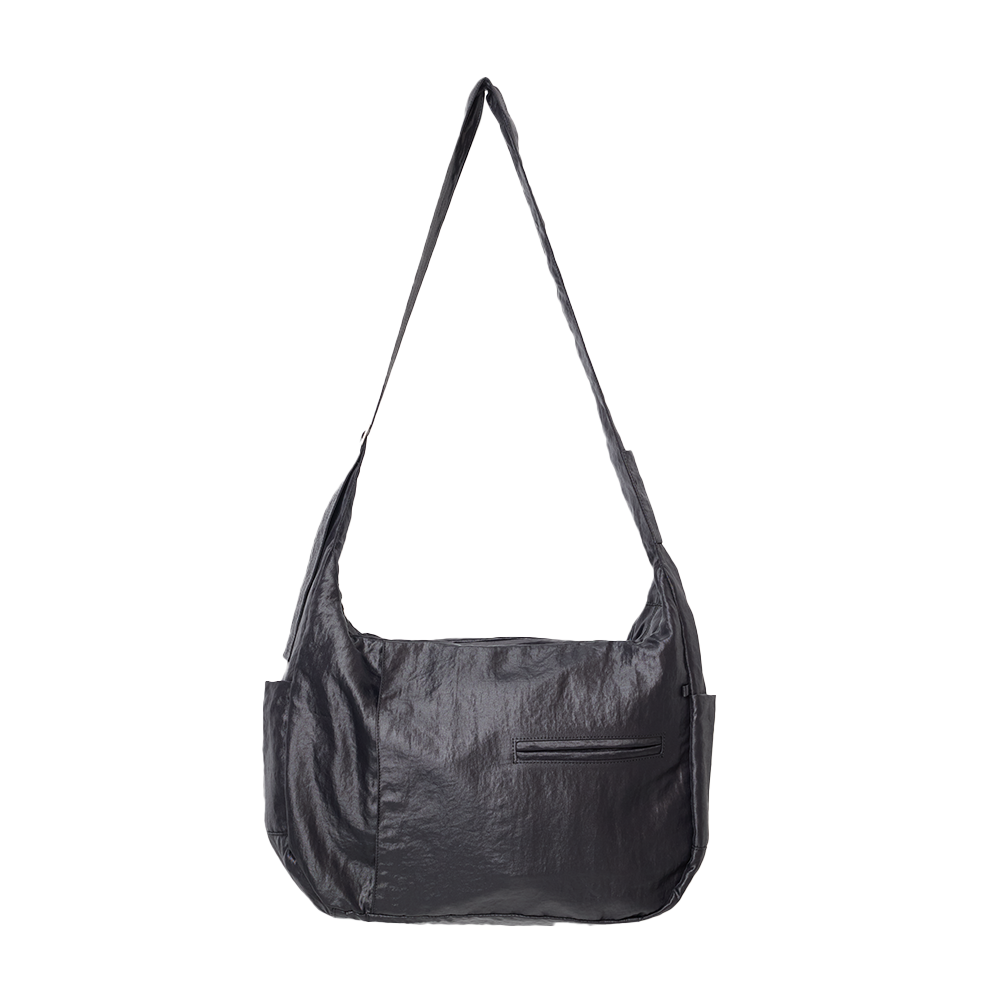아코크 글로시 패넬 크로스 백 블랙(ACOC Glossy Panel Cross Bag Black)