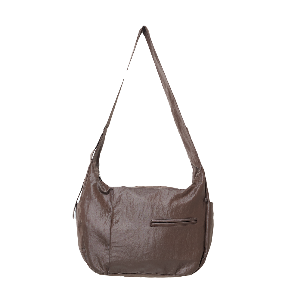 325BG670BR ACOC Glossy Panel Cross Bag Brown