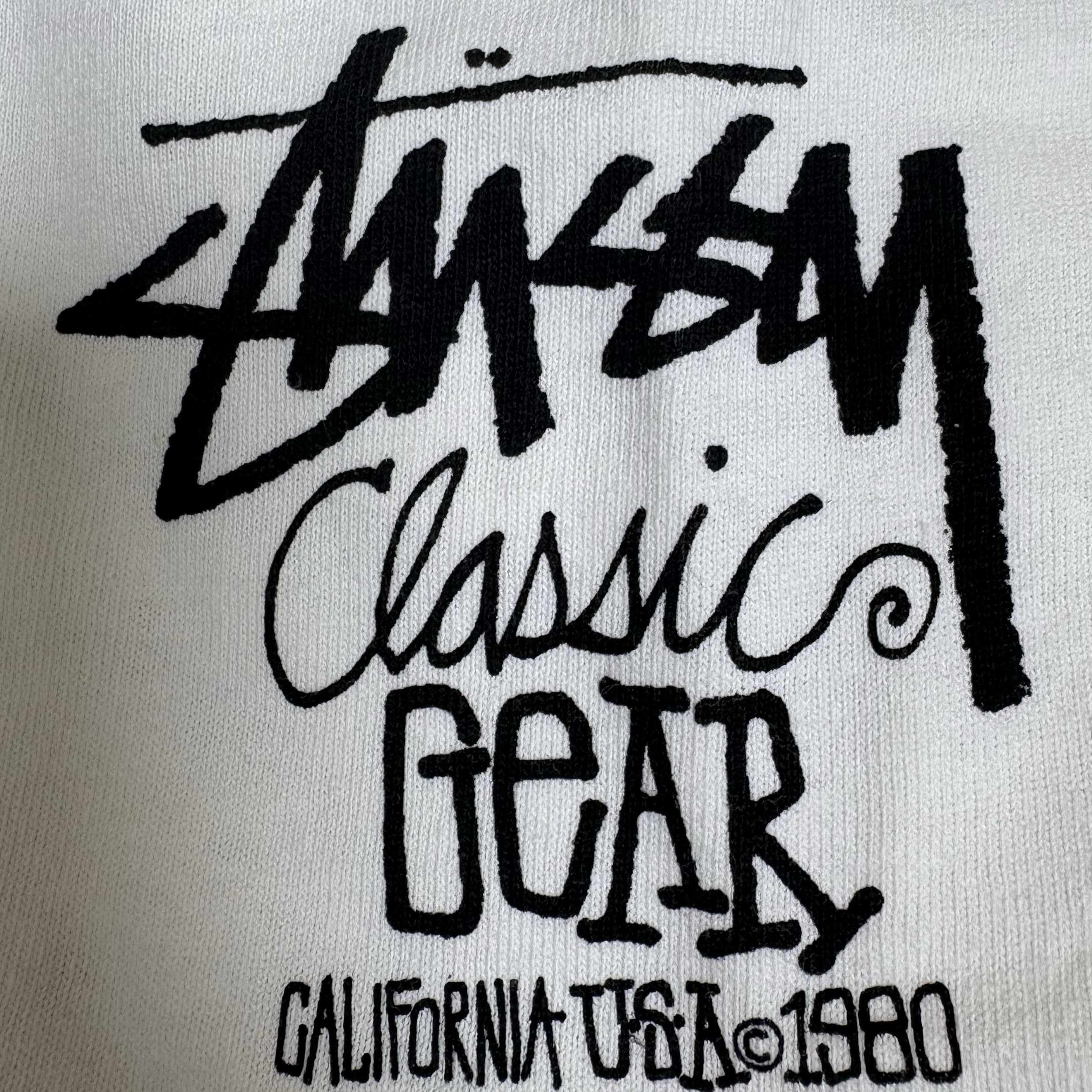 Stussy Pigment Dyed Classic Gear T-Shirt Natural 착용 스타일