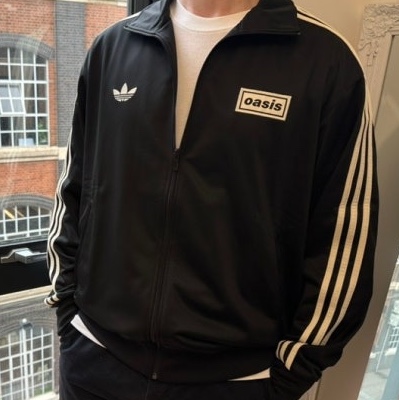Adidas x Oasis Tour Firebird Track Top Black - KR Sizing 착용 스타일