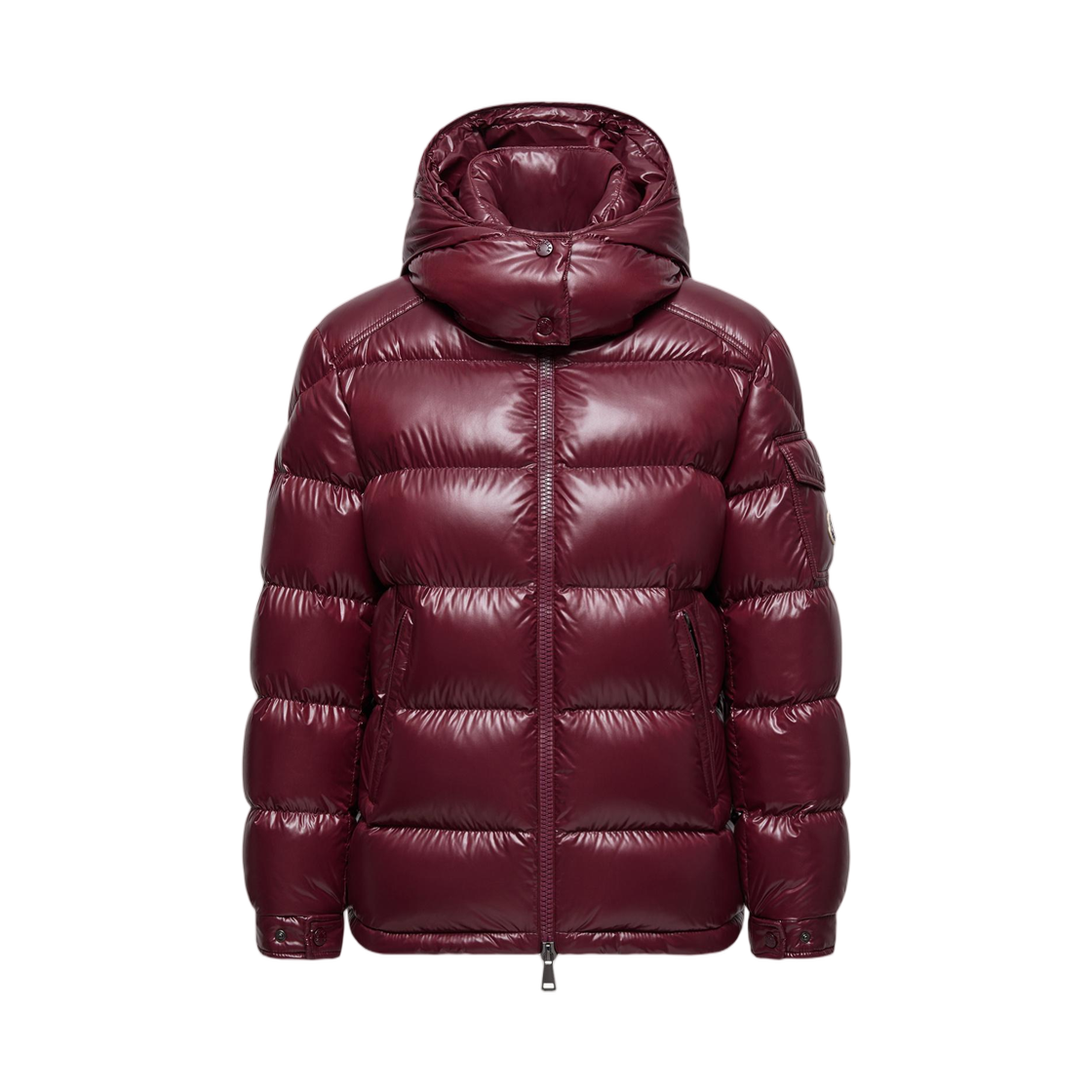 K2-093-1A00142-68950-464 (W) Moncler Maire Hooded Short Down Jacket Burgundy - 25FW