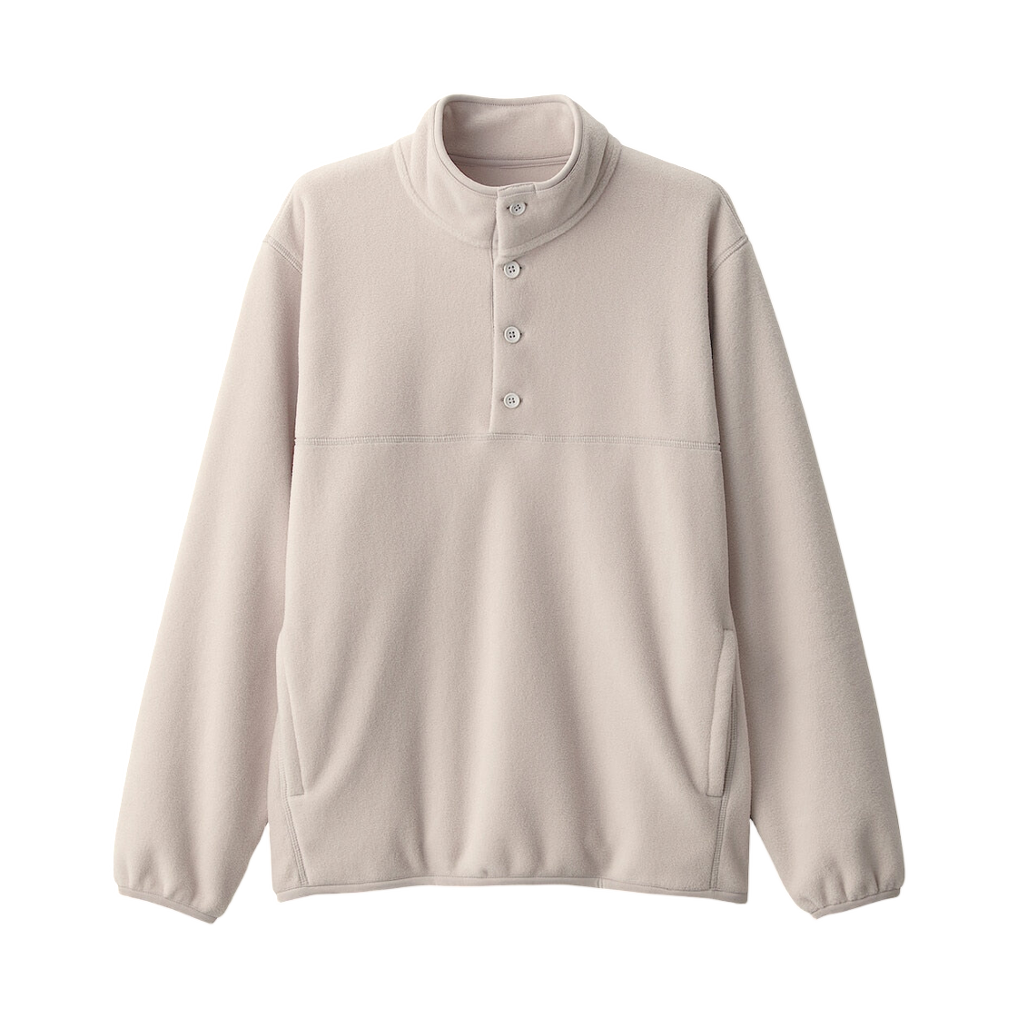 AB1P9A5A MUJI Recycled Fleece Pull Over Gray