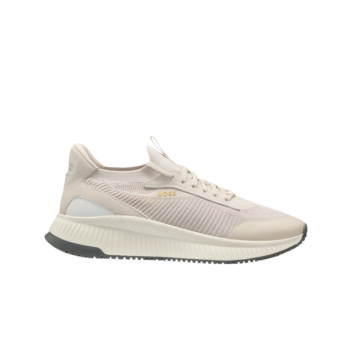 휴고 보스 니트 어퍼 TTNM EVO 트레이너 라이트 베이지(Hugo Boss Knitted Uppers TTNM EVO Trainers Light Beige)