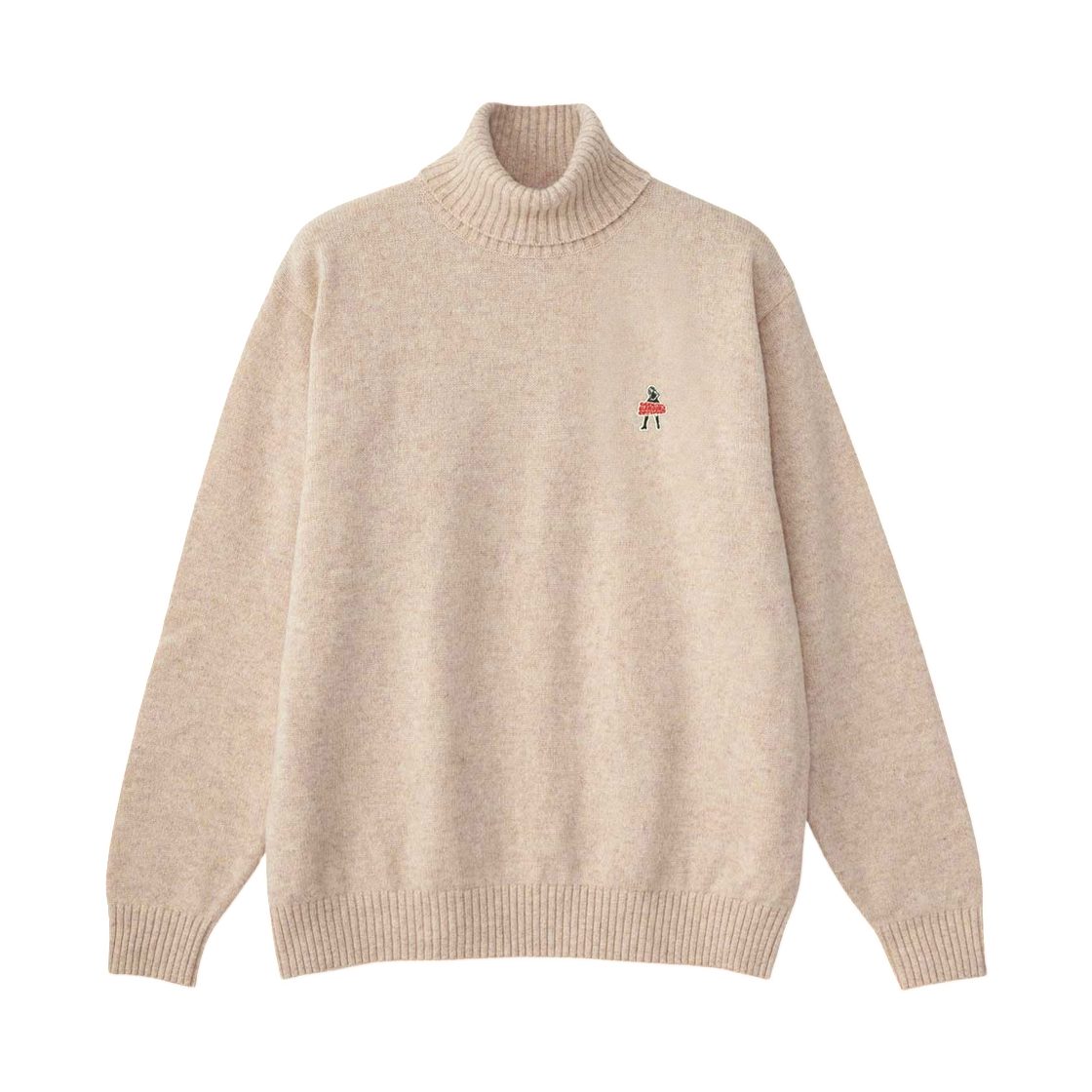 히스테릭 글래머 빅슨 걸 패치 터틀넥 스웨터 베이지(Hysteric Glamour Vixen Girl Patch Turtleneck Sweater Beige) - 1