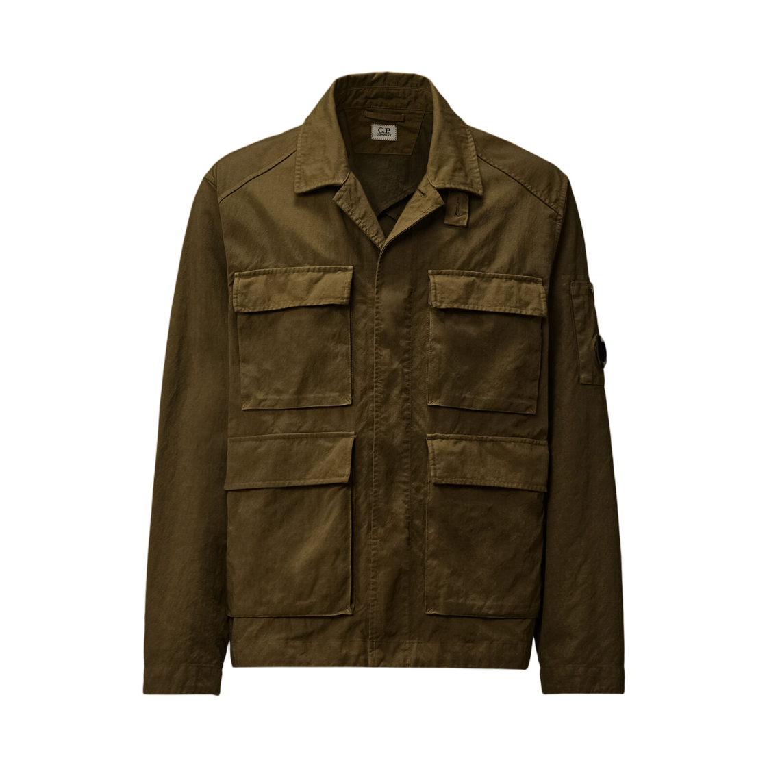 19CMOW070A110305G683 C.P. Company Twill Field Jacket Ivy Green - 25FW