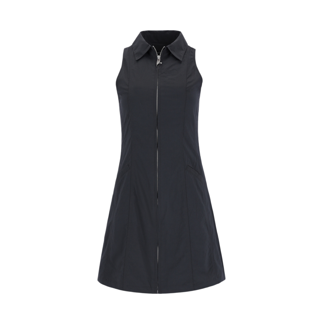 리히트 심볼 디테일 슬리브리스 드레스 그레이(Reheat Symbol Detail Sleeveless Dress Gray)