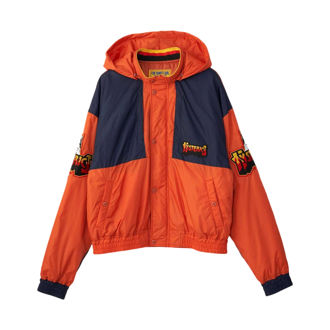 01253AB03 (W) Hysteric Glamour Bad Ass Fire Hooded Blouson Orange