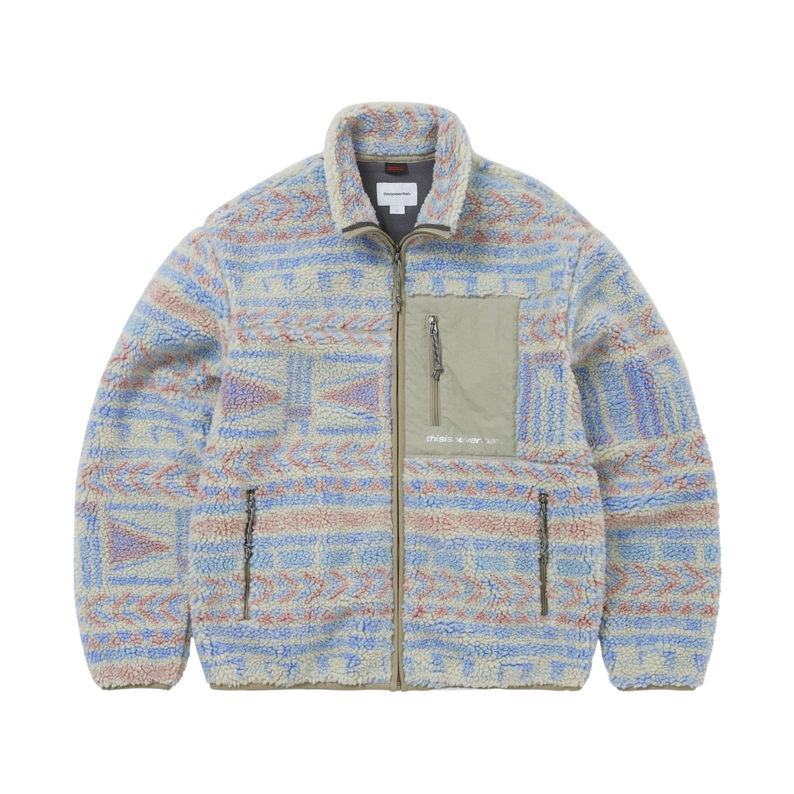 디스이즈네버댓 SP 쉐르파 플리스 자켓 스톤(thisisneverthat SP Sherpa Fleece Jacket Stone)