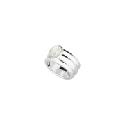 Bőr Stacked Cabochon Ring (moonstone)
