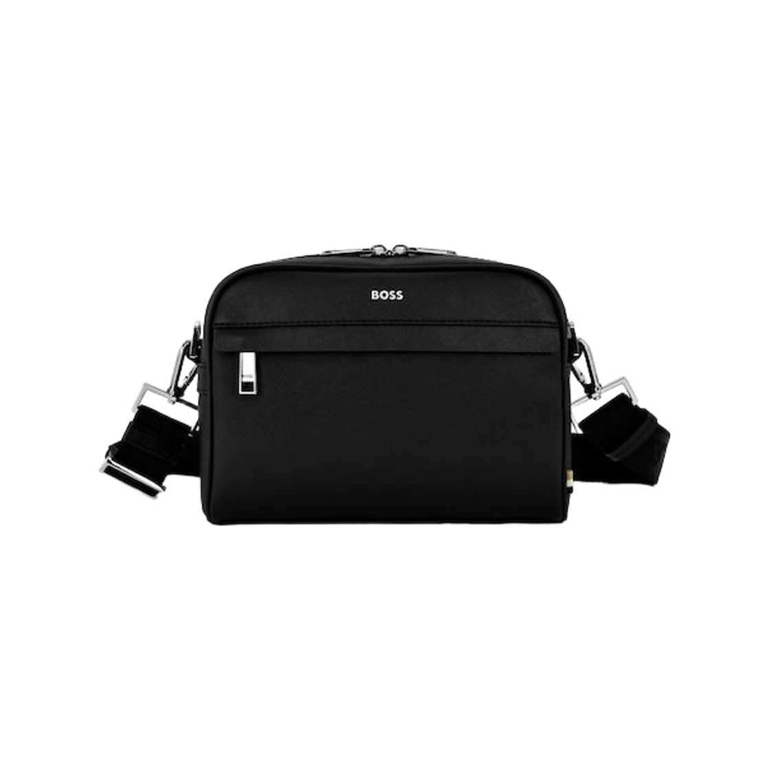 50548279-001 Hugo Boss Leather Messenger Bag Black