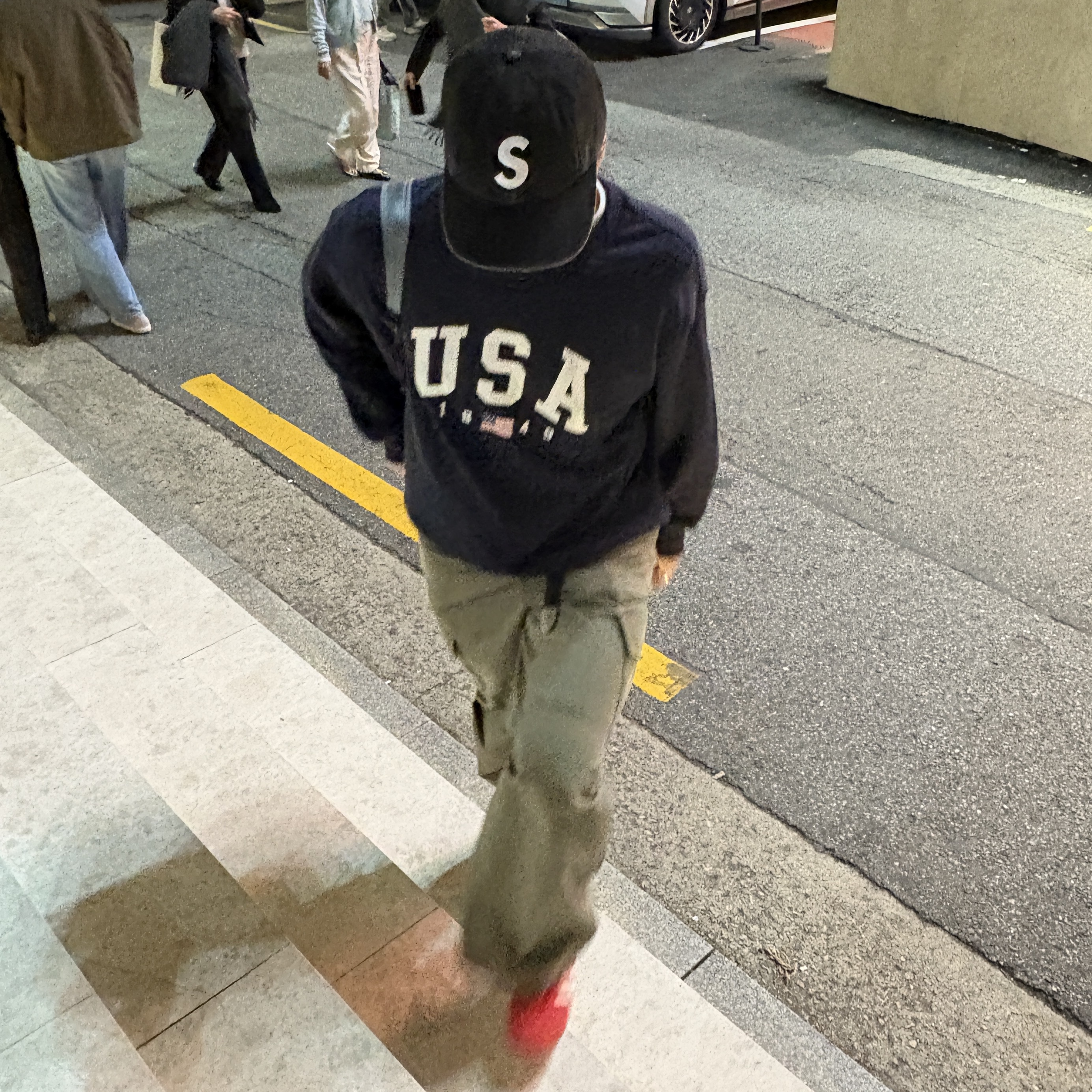 Supreme Pigment Coated 2-Tone S Logo 6-Panel Black - 25FW 착용 스타일
